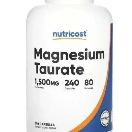 Nutricost, таурат магния, 240 капсул (500 мг в 1 капсуле)