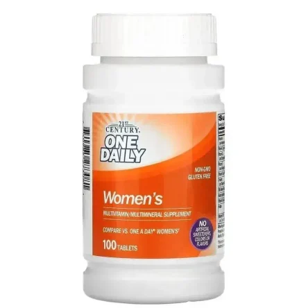 21st Century, One Daily, мультивитаминная и мультиминеральная добавка для женщин, 100 таблеток